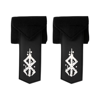 Gym Anime Sports Weight Lifting Wrist Wraps,Berserk Wristband Support , Heavy Duty Training Lifting Straps, Powerlifting