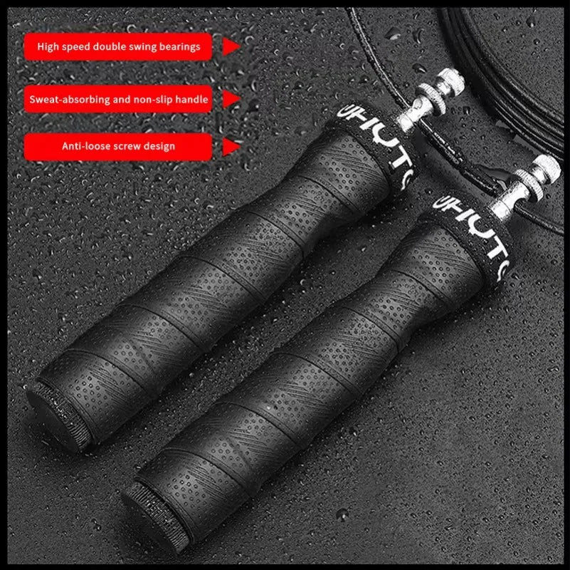 2.5/3.4Mm Crossfit Jump Rope Speed Jumping Rope Removable Weighted Anti-Loosening Design PVC Wire Jump Rope