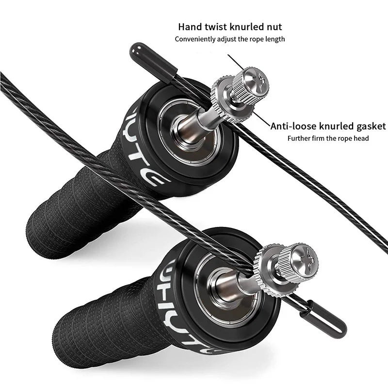 2.5/3.4Mm Crossfit Jump Rope Speed Jumping Rope Removable Weighted Anti-Loosening Design PVC Wire Jump Rope