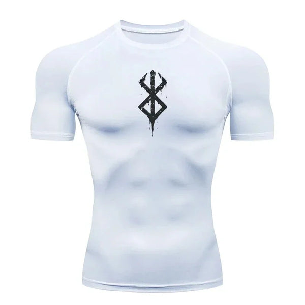 Compression Shirt Man Gym Anime Berserk Fitness Gym Sport Running T-Shirt Rashgard Tops Quick Dry Short Sleeve T-Shirt for Men
